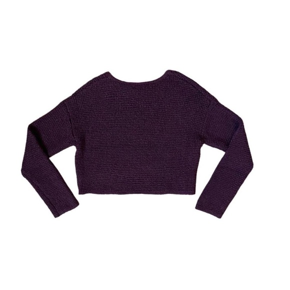 pacsun dark purple cropped sweater - Picture 2 of 3
